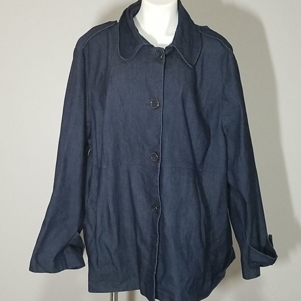Sandro Woman Dark Chambray Jacket